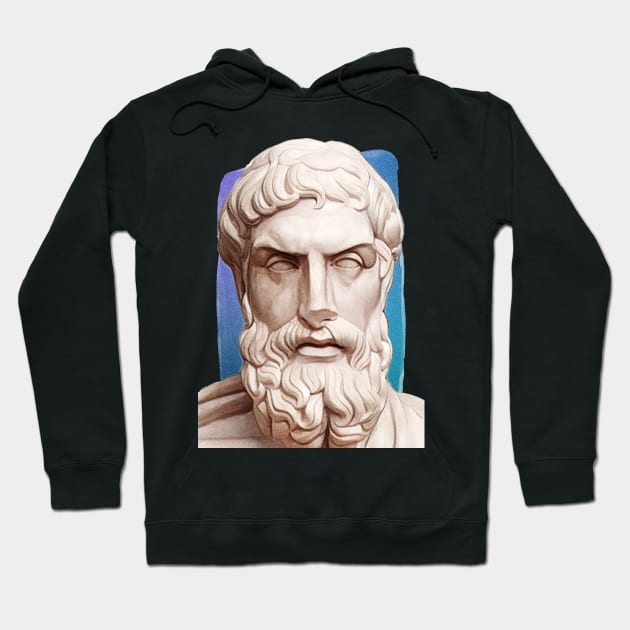Greek Philosopher Epicurus Illustration Hoodie by Litstoy 
